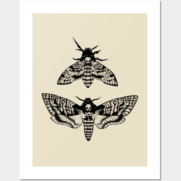 Deaths Head Hawk Moth Wall Art by kaleighdayart